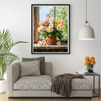 Moohue Art Crafts 14ct Counted Cross Stitch Patterns Kits Flowers Printed Stamped Cross Stitch Kits for Adults Needlepoint Kits (Beautiful Flowers)