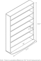 Adjustable Shelves Multimedia Storage Tower Rack with Spacious Media Organization, Durable Design, Versatile Rack for DVDs, CDs, Games, and More Espresso/6 Tier
