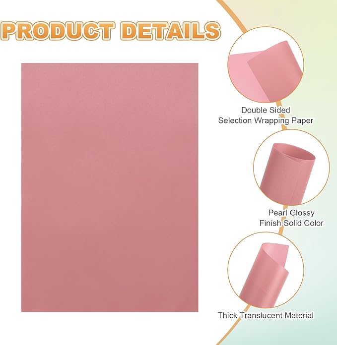 MECCANIXITY 100 Sheet Colored Vellum Paper 5.9" x 8.3", 100gsm Translucent Printable Vellum Sheets for Printing Wedding Invitations Inkjet Laser Printer, Pink