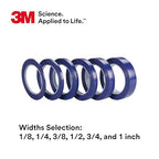 3M Vinyl Tape 471+, 1 in x 36 yd, Indigo, 1 Roll, Fine Line Tape for Paint Masking Striping, Color Separation and Complex Designs, High-Temperature, Stretch