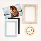 6x8 Mat for 8x10 Frame - Precut Mat Board Acid-Free Baby Blue 6x8 Photo Matte Made to Fit a 8x10 Picture Frame, Premium Matboard for Family Photos, Show Kits, Art, Picture Framing, Pack of 1 Mat