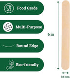 Jumbo 6 Inch Wooden Multi-Purpose Popsicle Sticks,Craft, Ice Cream, Wax, Waxing, Tongue Depressor Wood Sticks [5000 Count]