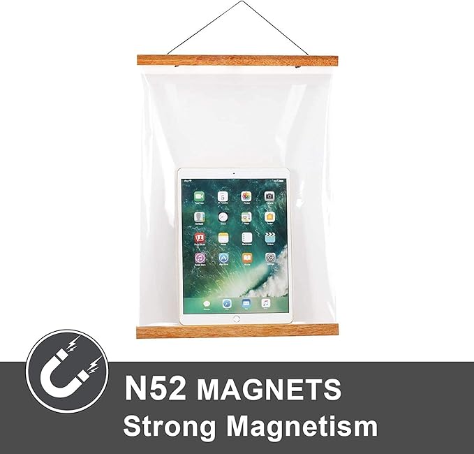 WITCOLOR 36 Inch Wide Magnetic Frames, Strong Magnet, Wood Poster Hanger for Diamond Painting, Maps, Pictures, Prints, Scrolls, Canvas Artwork, Movie Poster, Bedroom, Office