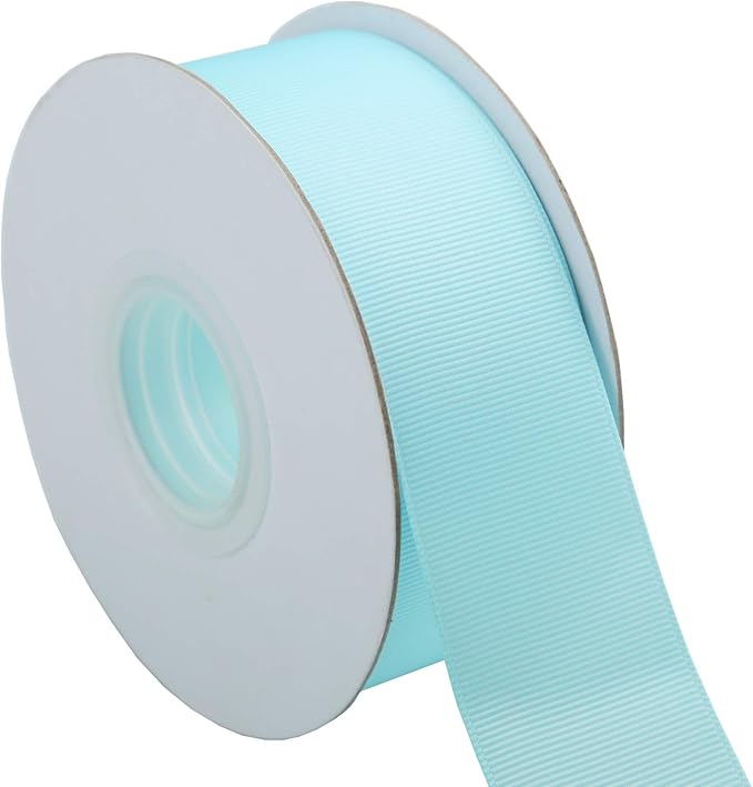 ITIsparkle 11/2" Inch Grosgrain Ribbon 25 Yards-Roll Set for Gift Wrapping Cake Decoration Party Favor Hair Braids Hair Bow Baby Shower Decoration Floral Arrangement Craft Supplies, Light Blue Ribbon