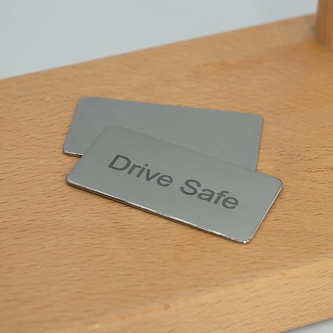 StayMax Stainless Steel Engraving Blank Tags Rectangle Stamping Blanks Blank Metal Plate 25 Pack 1x2Inch