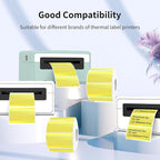 2.25"x1.25" Direct Thermal Labels, Holographic Thermal Printer Labels for Barcode, Self-Adhesive Address Shipping Thermal Label Stickers-1 Roll, 300 Labels, Holographic Yellow