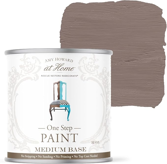AMY HOWARD AT HOME Chalk-Based One Step Paint for Furniture, Cabinetry, Decor, Finish, and More | No Stripping, Sanding, or Priming | Medium Base | 32 Ounce | Kembel