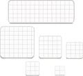 6 Pieces Stamp Blocks Acrylic Clear Stamping Blocks Tools with Grid Lines for Scrapbooking Crafts Making