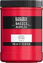 Liquitex BASICS Acrylic Paint, 946ml (32-oz) Jar, Primary Red
