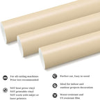 TECKWRAP Permanent Adhesive Vinyl 12" x 10ft, Matte Beige