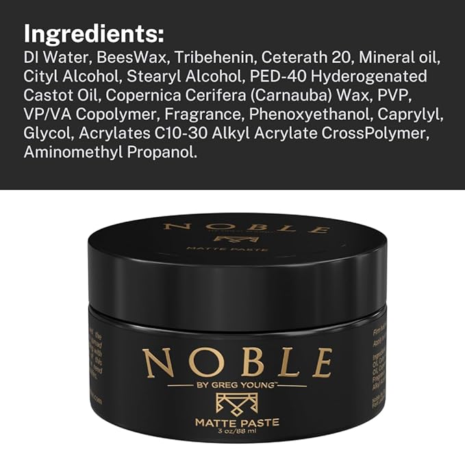 Strong Hold Matte Hair Paste | Flexible & Long-Lasting Sculpting Paste for All Hair Types and Styles | No Flakes | 3 oz