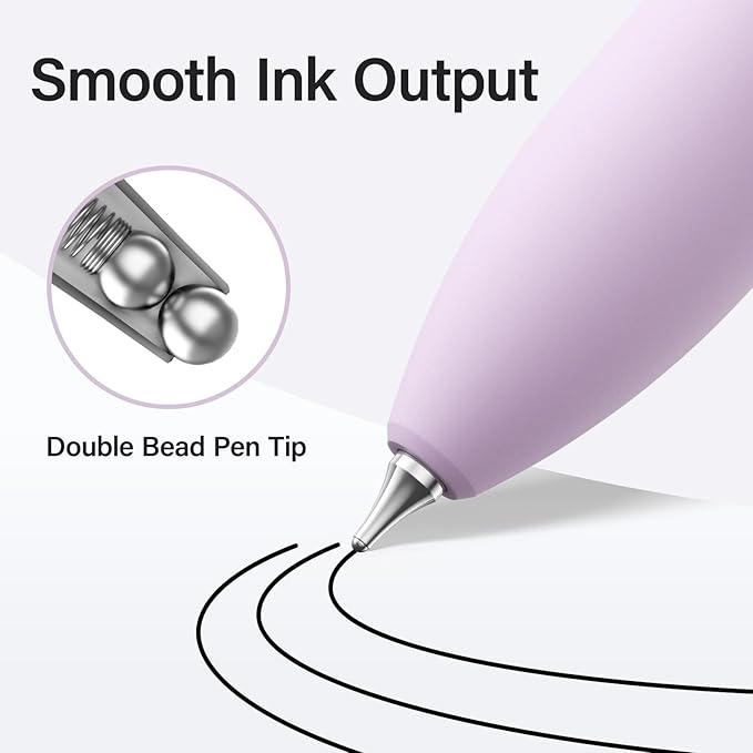 8Pcs Gel Pens - 0.5mm Black Ink Pens Fine Point Smooth Writing, Quick Drying Retractable Pen for Journaling, Cute School & Office Supplies