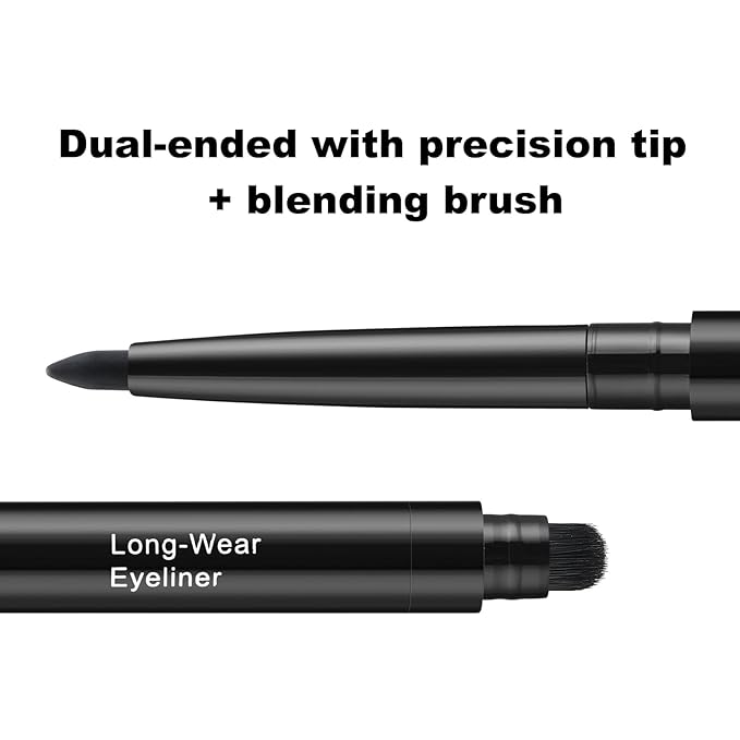 Smudge Proof Eyeliner, Waterproof Retractable Eye liner with Brush, Matte and Shimmer Eyeliner Pencil, Creamy Texture, Long lasting & Smooth(44 Starry Sky Shimmer)