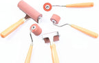 BANLTRE Rubber Brayer Roller for Printmaking, Ideal for Anti Skid Tape Construction Tools, Print,Craft Stamping Brayers for Wallpapers and Scrapbooks (0.8")