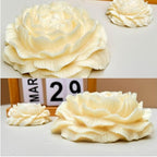 2 Pack 3.5 Inch 6.7 Inch Peony Silicone Mold, Large Size Flower Candle Mold, Soap Soy Wax DIY Handcraft Accessory, Epoxy Resin Mold for Party Home Wedding Decoration (Set)