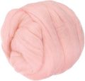 PATIKIL Wool Roving Yarn, 150G/5.3OZ Soft Felting Wool Pure Chunky Roving Yarn Bulk for Needle Felting Knitting Blanket Spinning Weaving DIY Craft, Light Pink