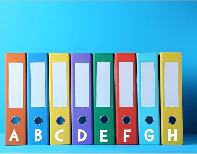 TaoBary 544 Pcs 2 Inch 16 Sheets Large Letter Stickers, Upper and Lower Case, Adhesive Vinyl Alphabet Sticker for Bulletin Board, Poster, Bottle, DIY, Notebook(White,2 Inch)
