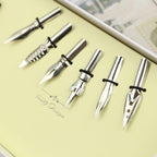 FEATTY Dip Pen for Drawing with ink - Antique Wooden Calligraphy Kits for beginners with 6 Replaceable Nibs