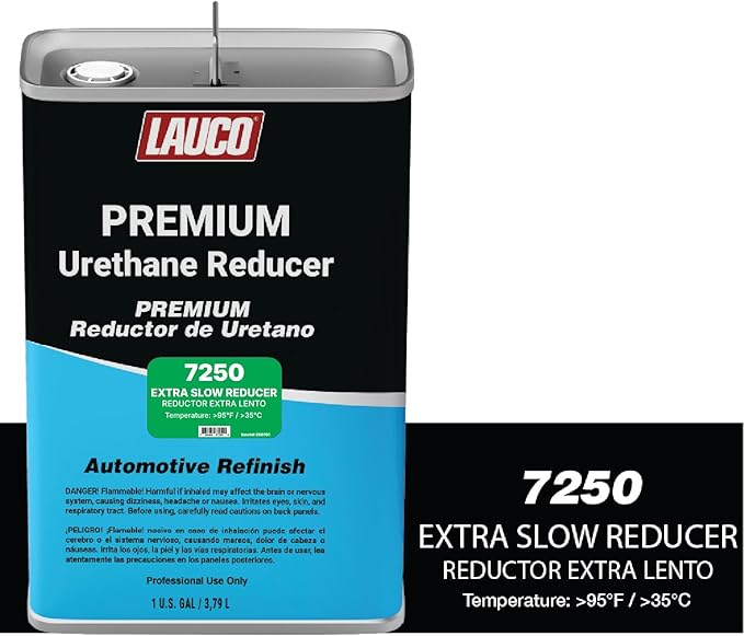 Extra Slow Urethane Grade Reducer (7250), 2 Gallons, > 95°F - For Automotive Paint and Industrial Paint Use - High Performance Automotive Grade﻿
