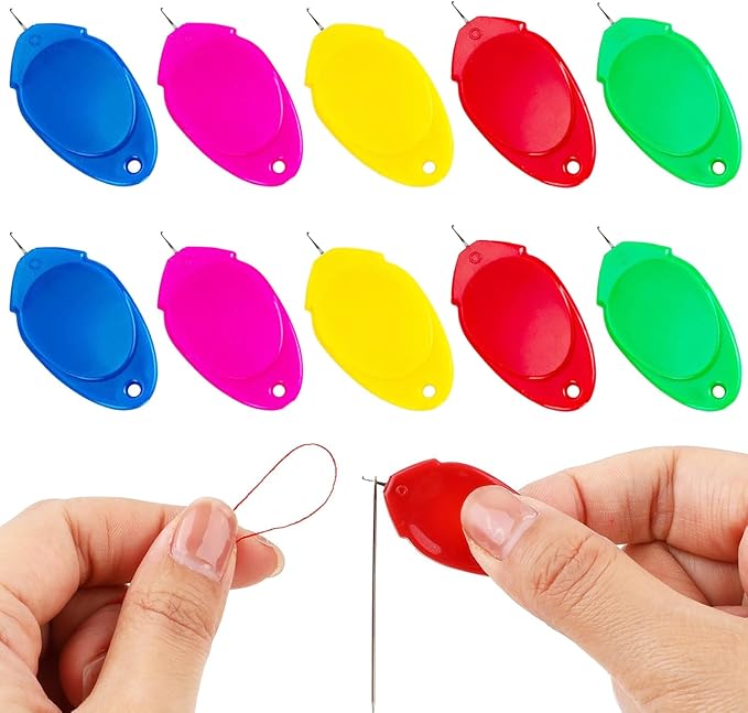 10 Pcs Needle Threader for Hand Sewing,2025 New Upgraded Automatic Sewing Machine Needle Threader Tool,Embroidery Simple Needle Threader,Automatic Threading Aid Needle Threader Tool