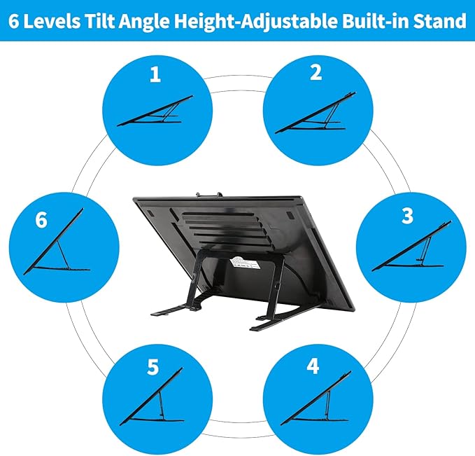 Wireless Rechargeable A3 LED Light Pad w/Built-in Foldable Stand, 3 Color Tone, 6 Levels of Brightness, Battery Powered Evenly Illuminated Light Box for Tracing Drawing and Diamond Painting