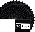 HTVRONT Black Heat Transfer Vinyl Bundle: 20 Pack 12" x 10" Black Iron on HTV for T-Shirt, Compatible with Cricut Cutting Machine, Silhouette Cameo or Heat Press Machine