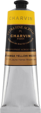 Charvin Extra Fine Professional Artist Acrylic Paint Colors, Nature Themed Hues, 150ml Hansa Yellow Medium