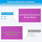 PATIKIL 8x12 Inch Anodized Aluminum Sheet Metal, 3Pcs Laser Plates Engraving Blanks 0.5MM Thin Rectangle for Crafting DIY House Laser Engraving, Purple