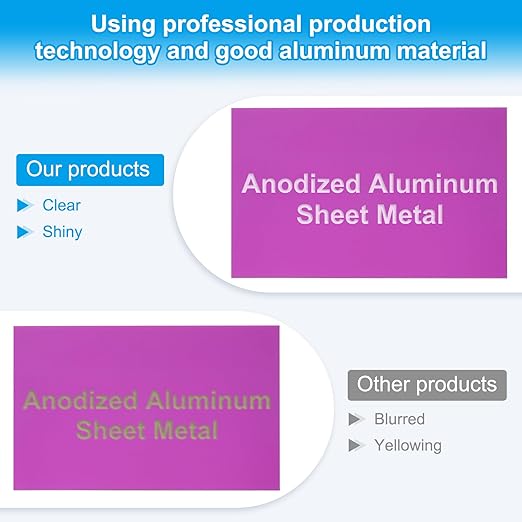 PATIKIL 5x8 Inch Anodized Aluminum Sheet Metal, 15Pcs Laser Plates Engraving Blanks 0.5MM Thin Rectangle for Crafting DIY House Laser Engraving, Purple