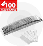 WORKPRO 100-Pack Single Razor Edge Blades, Industrial Scraper Razor Blades, High Carbon Steel One Edge Razor Blades