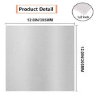 6061 T651 Aluminum Sheet Metal 12 x 12 x 1/2Inch (12.7MM) Flat Plain Thickened Aluminum Plate Covered with Protective Film, Heat Treatable Rectangle 0.50" Thick Aluminum Metal Plate for Industrial
