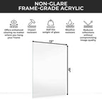CountryArtHouse Non-Glare Acrylic Replacement for 13x19 Picture Frame, Replacement Plexiglass for 13x19 Photo Frame, UV-Resistant Non-Glare Acrylic Cover Sheet
