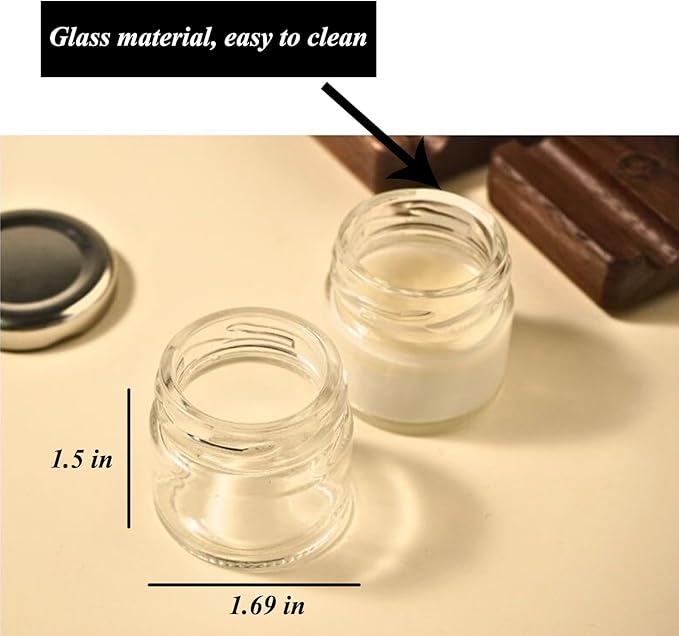 10Pcs Mini Glass Inkwell Ink Bottle Containers with Screw Lids for Calligraphy Oblique Nib Holder Stand Empty Dip Pen Ink Well Jars Desktop Decoration School Gifts(25ml)