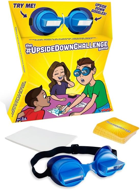 Vango The UpsideDownChallenge Game for Family & Kids - Fun Challenges with Upside Down Goggles - Hilarious for Game Night & Parties - 2-6 Players, Ages 8+ (Standard Edition)