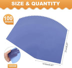 MECCANIXITY 100 Sheet Colored Vellum Paper 5.9" x 8.3", 100gsm Translucent Printable Vellum Sheets for Printing Wedding Invitations Inkjet Laser Printer, Deep Blue