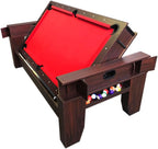 7ft Pool Table Air Hockey 2 in 1 Pool Table Red Felt - Billardhockey