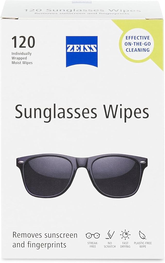 ZEISS Pre Moistened Sunglasses Cleaning Wipes 120 Count