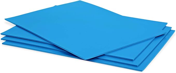 Falling in Art Soft Linoleum Carving Block, 9 Inches by 12 Inches, Blue, 4-Pack