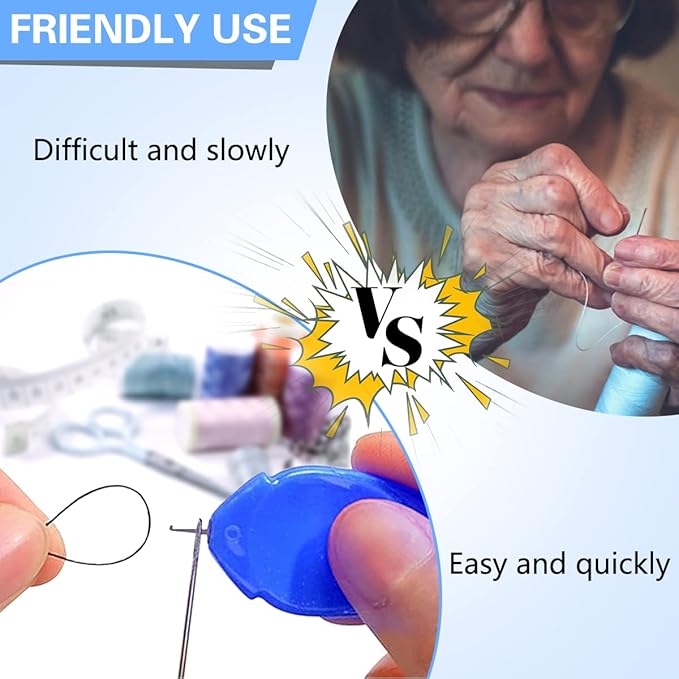30 Pcs Needle Threaders for Hand Sewing, Plastic Needle Threader Tool for Sewing Needles, Needle Threader for Sewing Crafting, Sewing Machine, DIY, Embroidery, Knitting Craft with Clear Box, 5 Colors
