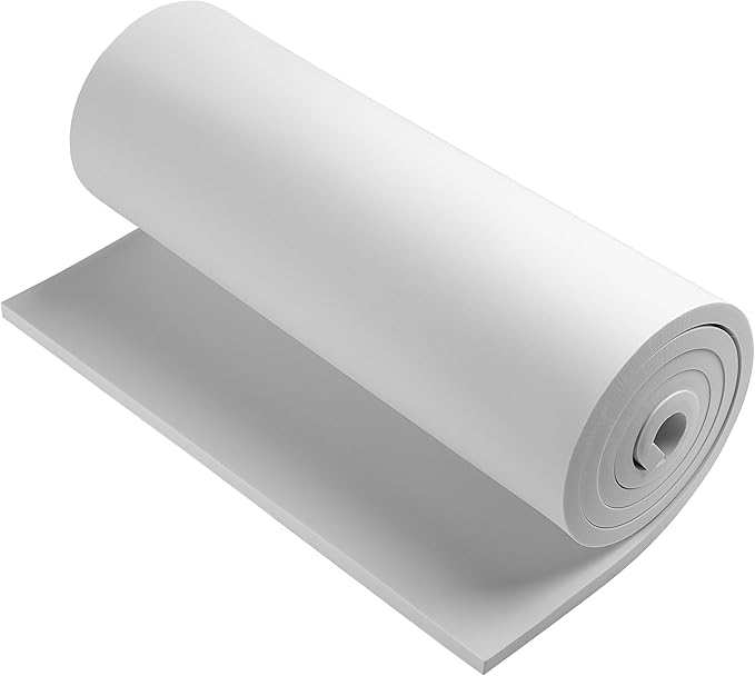 AMZQNART EVA Foam 12mm, Cosplay Foam 16x59 inch White, High Density 90 kg/m³, for Craft Projects Cosplay Costumes, Fake Weapons, Decorations, Christmas, Easter, Thanksgiving, etc.
