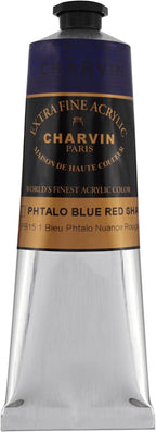 Charvin Extra Fine Professional Acrylic Paint - Phthalo Blue (Red Shade), 150ml Tube, Triple-Milled, Lightfast Pigments, Open Stock Artist Acrylic Paints in Nature-Inspired Hues