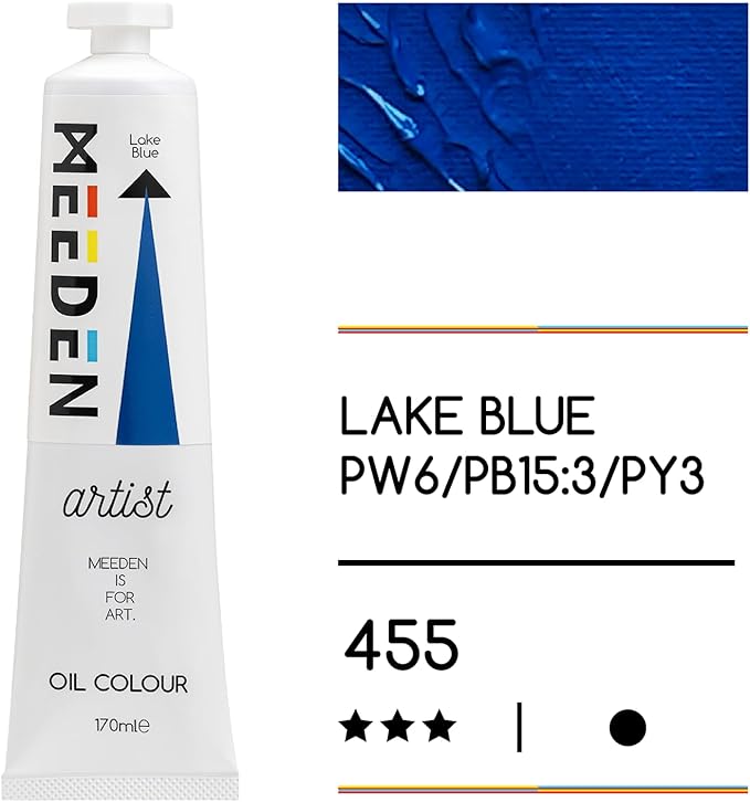 MEEDEN Artist Grade Oil Paint: Lake Blue - 170ml/5.7oz Tube - Professional Art Paints for Canvas Painting