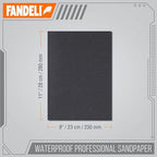 Fandeli | Waterproof Sandpaper | for Car Polishing, Wooden Furniture Sanding and Metal Sanding | Water Resistant (Assorted Grits (220, 320, 400))