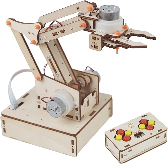 Robot Arm Kits Robotics for Kids Ages 8-12-14-16 Teens Adults STEM Toys Building Engineering Toys 9 10 11 13 14 15 16+ Year Old Boys Grils Gifts Idea DIY Crafts Science Circuits Projects
