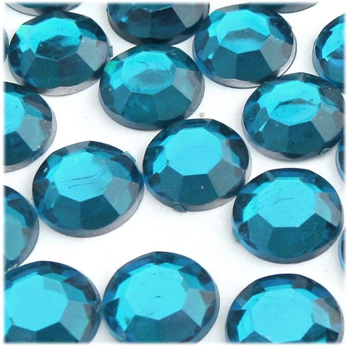 The Crafts Outlet 72pc Rhinestones Round 20mm - Flatback Royal Blue RBL