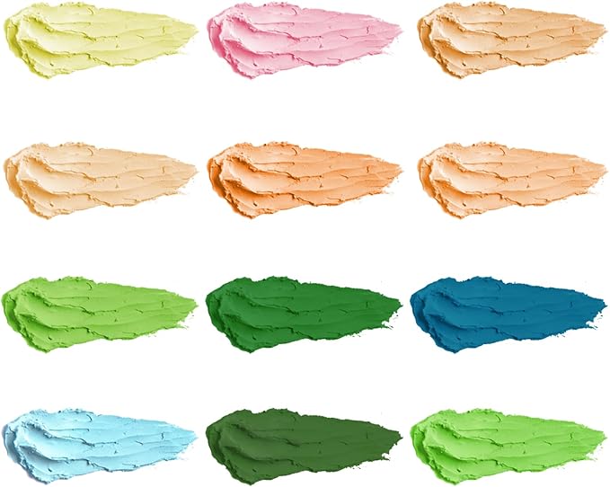 qianshan Soft Oil Pastels Set of 12 Colors,Non Toxic,Soft Texture Vibrant and Creamy Oil Crayons Pastels Art Supplies For Professional Artists Beginners Drawing.Skin&Green