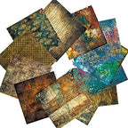Scrapbook Paper Pad 6x6 Vintage Colored Paper, Single-Sided Decopodge Paper,Colorful Cardstock Paper Scrapbooking DIY Decorative Background Cardmaking Supplies, Junk Journal Craft Paper-24Pcs