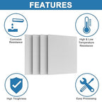 4Pcs 304 Stainless Steel Sheets Metal 6" x 6" x 1/64" (0.02") Inch 304 Stainless Steel Plates 0.50MM Stainless Steel Shim Stock Plates Metal Sheets for Crafting, DIY, Stovetop, Snow Frosted Surface
