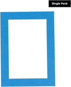 6x8 Mat for 8x10 Frame - Precut Mat Board Acid-Free Show Kit with Backing Board, and Clear Bags Bay Blue 6x8 Photo Matte Made to Fit a 8x10 Picture Frame Matboard for Framing, Pack of 1 Mat