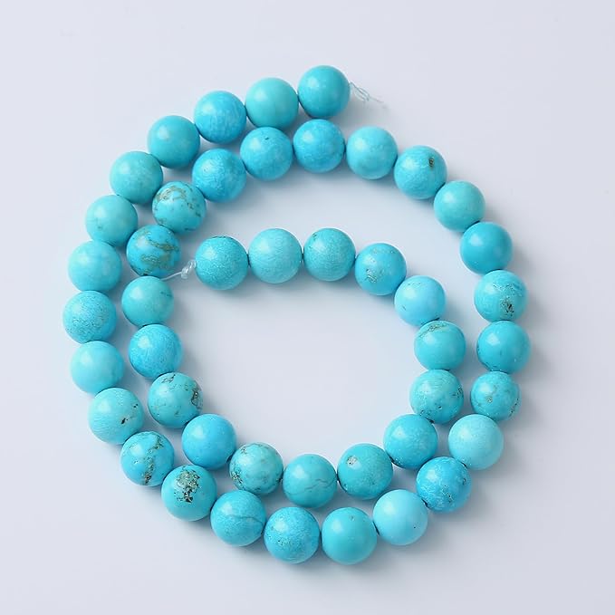 4mm 90pcs A+ Natural Blue Turquoise Beads Round Spacer Loose Stone Beads for Jewelry Making DIY Bracelet Necklace Accessories